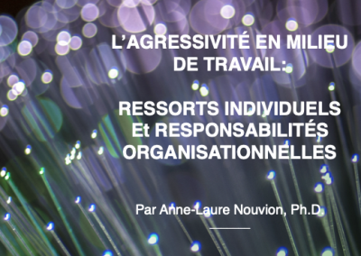 L&rsquo;agressivité en milieu de travail: ressorts individuels et responsabilités organisationnelles